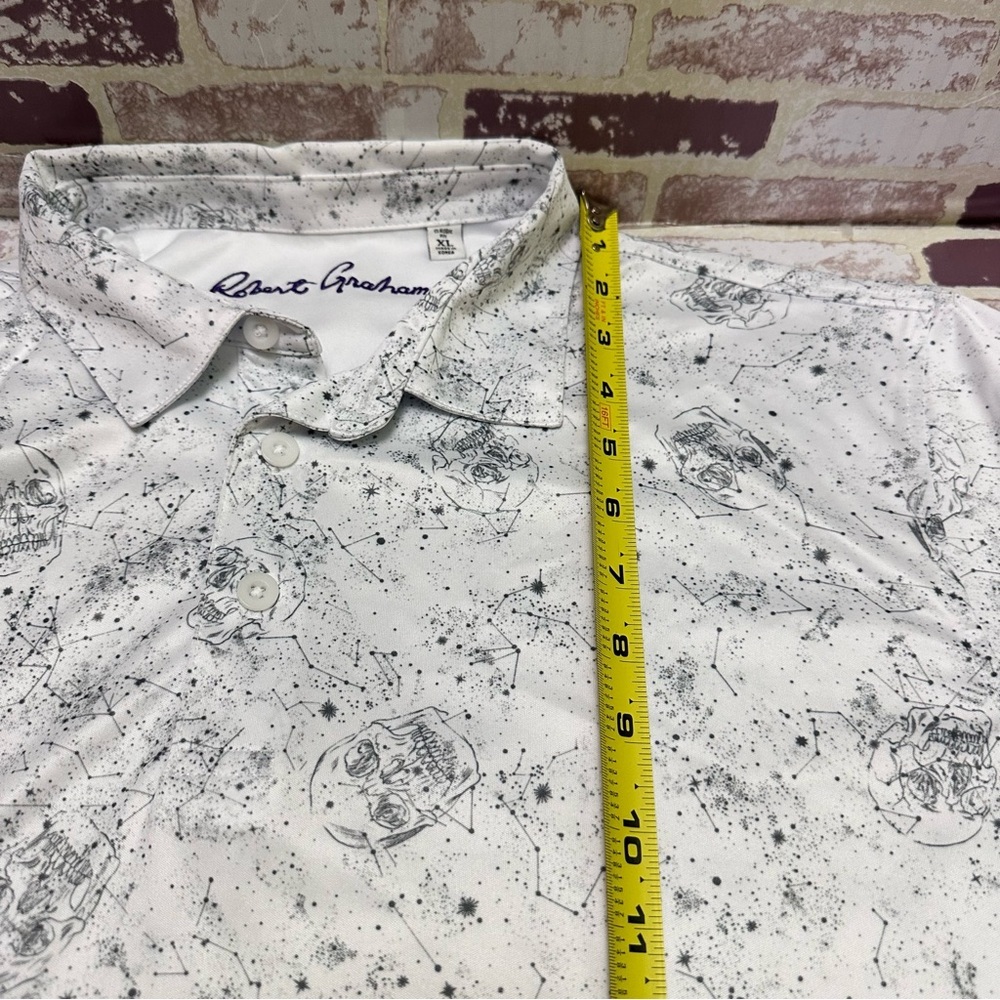 Robert Graham White Polo Shirt With Elegant Pattern View 6